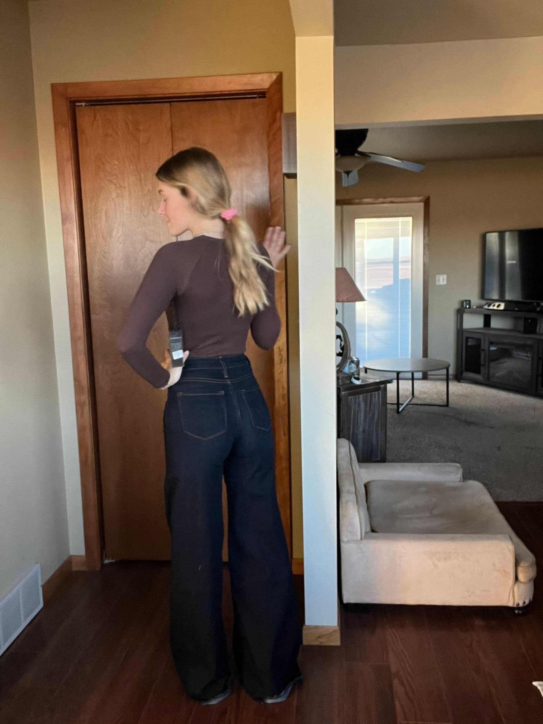 O2 Denim Wide Flares Dark Wash